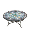 Ojai Valley Round Coffee Table Pewter Frame