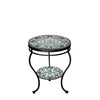 Ojai Valley Round Double Tiered Side Table Espresso Frame