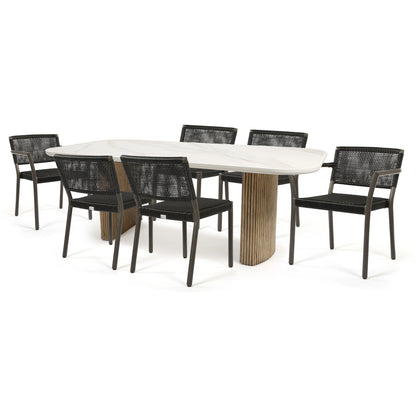 
                  Orleans 7PC Dining Set Smoke Finish Albaster Top - Image 8
                