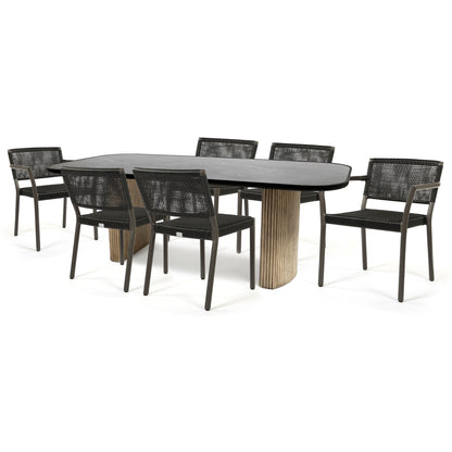 
                  Orleans 7PC Dining Set Smoke Finish Onyx Top - Image 11
                