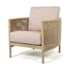 Orleans Club Chair Brushed Clay Cushions Flax Finish