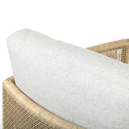 
                  Orleans Club Chair Crosshatch Vapor Cushions Flax Finish Detail - Image 5
                