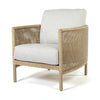 Orleans Club Chair Crosshatch Vapor Cushions Flax Finish