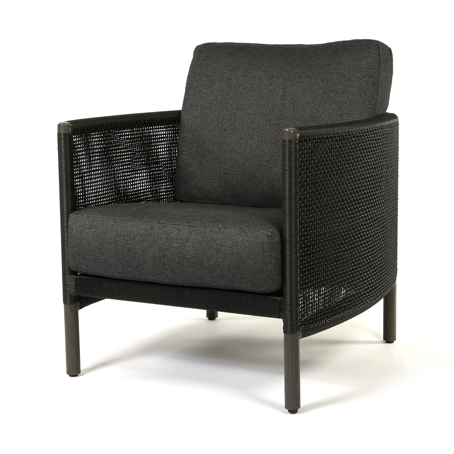 Orleans Club Chair Nurture Charcoal Cushions Smoke Finish, image 12