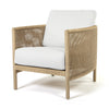 Orleans Club Chair Nurture Pebble Cushions Flax Finish