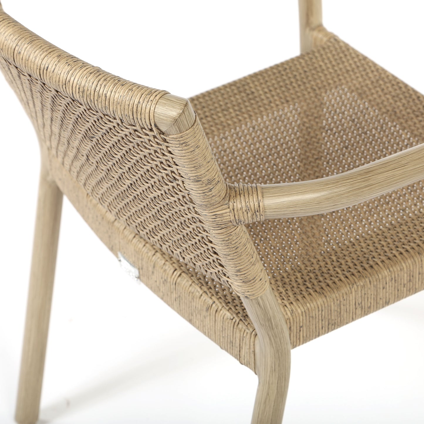 Orleans Dining Chair Flax Finish Barley Weave Detail, image 4