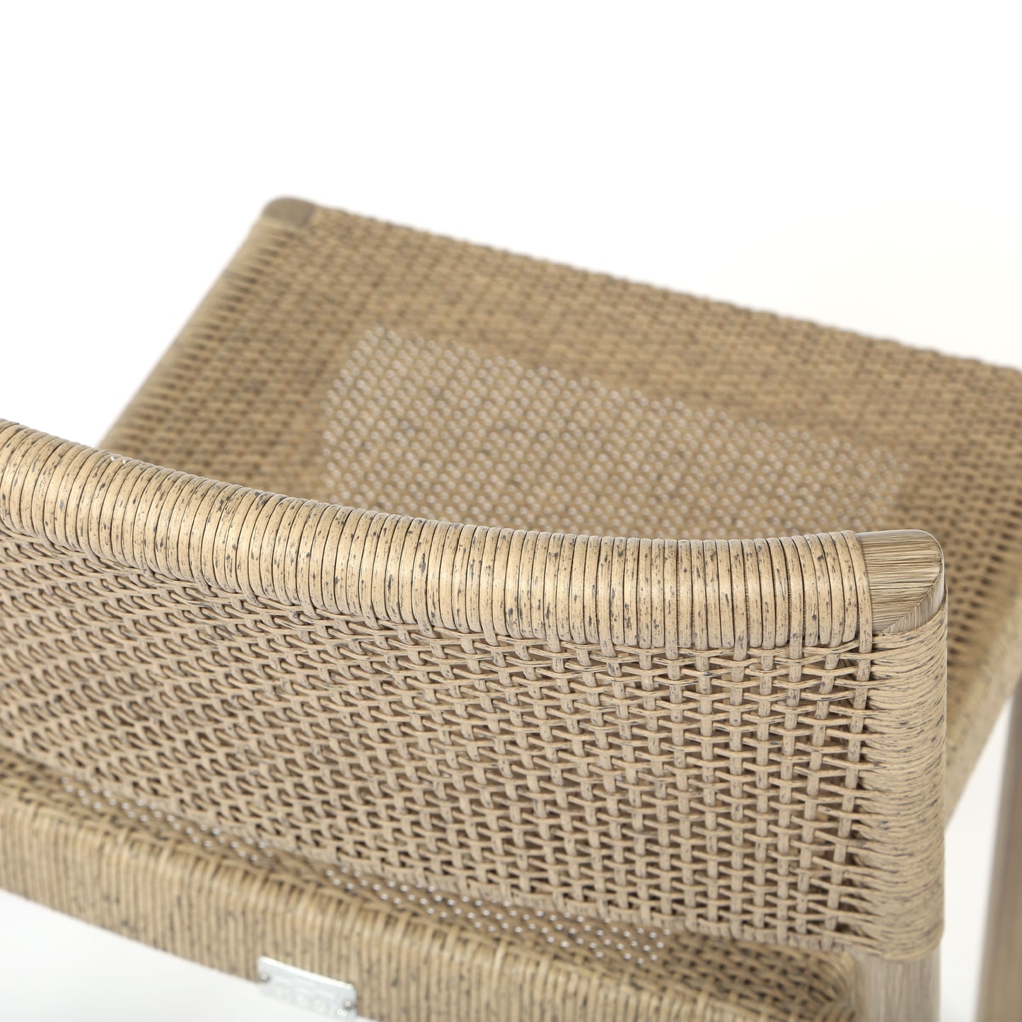 Orleans Dining Side Chair Flax Finish Barley Weave Detail, image 3