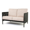 Orleans Loveseat Brushed Caly Cushions Smoke Finish