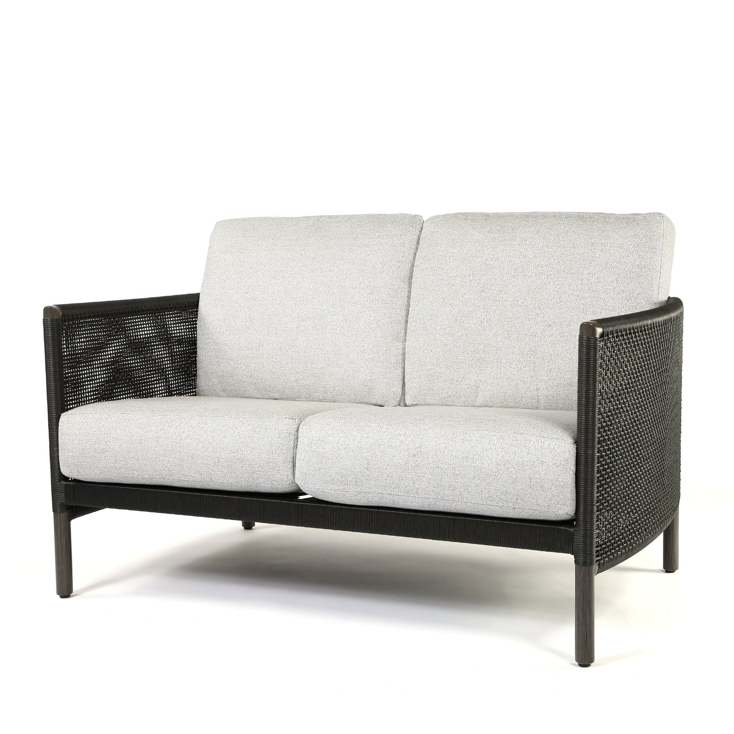 Orleans Loveseat Crosshatch Vapor Cushions Smoke Finish, image 4