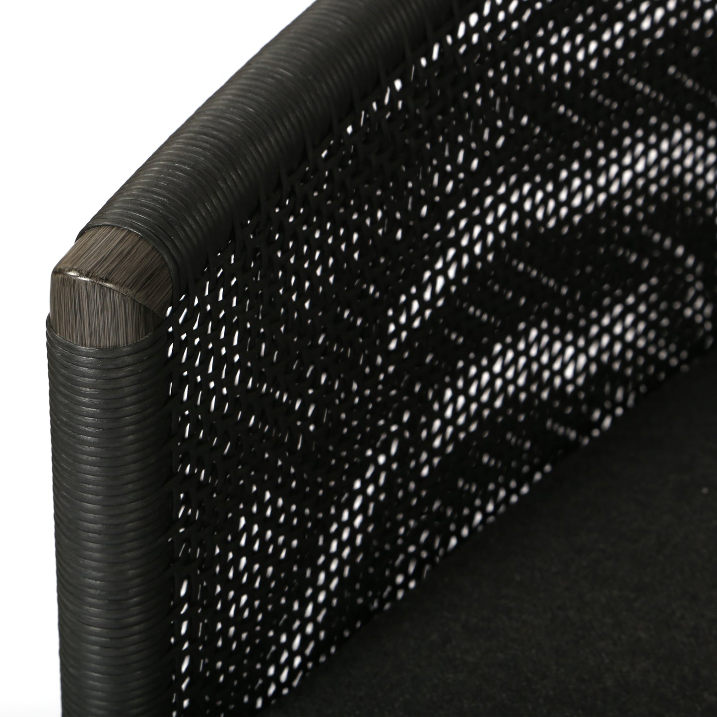 Orleans Loveseat Nurture Charcoal Cushions Smoke Finish Detail, image 6