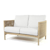 Orleans Loveseat Nurture Pebble Cushions Flax Finish