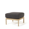 Orleans Ottoman Nurture Charcoal Cushion Flax Finish