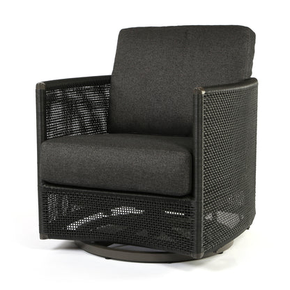 
                  Orleans Swivel Rocker Club Chair Nurture Charcoal Cushions Smoke Finish - Image 9
                