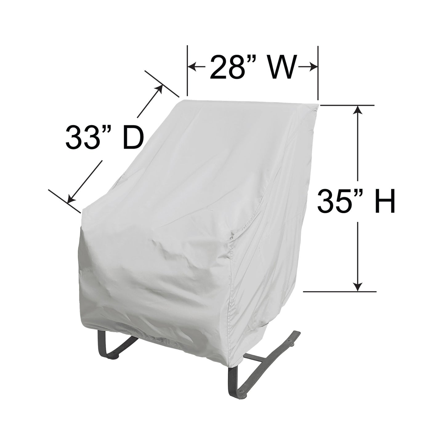 PFC115 Dining Chair Cover Dimensions, image 2