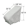 PFC116 Counter Height Chair Cover Dimensions