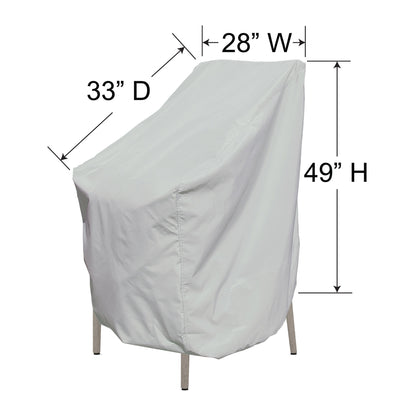 
                  PFC117 Bar Height Chair Cover Dimensions - Image 2
                