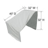 PFC401 Modular Cover Fits End Sectional Dimensions