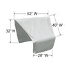 PFC406L Modular Cover Fits Wedge Left End Sectional Dimensions