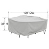 PFC590 60 Round Table and Chairs Cover Dimensions