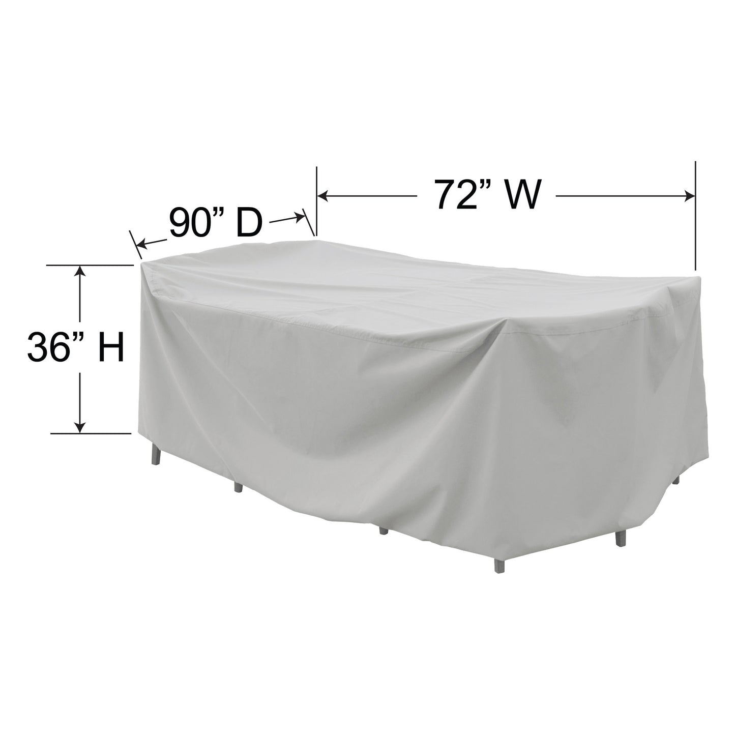 PFC592 Small Oval Rect Table and Chairs Cover Dimensions, image 2