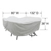 PFC596 Large OVal Rect Table and Chairs Cover Dimensions