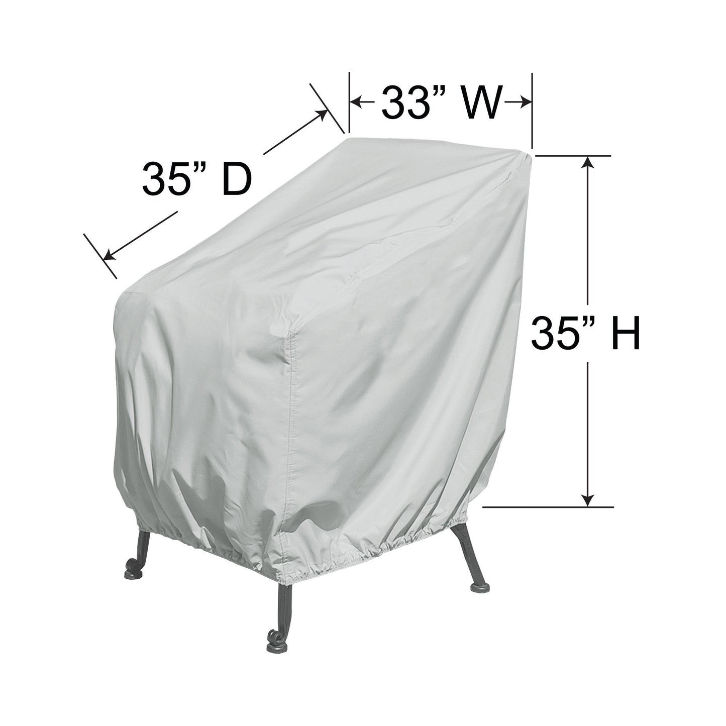 PFC711 Lounge Chair Cover Dimensions, image 2