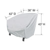 PFC741 X Large Lounge Chair Cover Dimensions