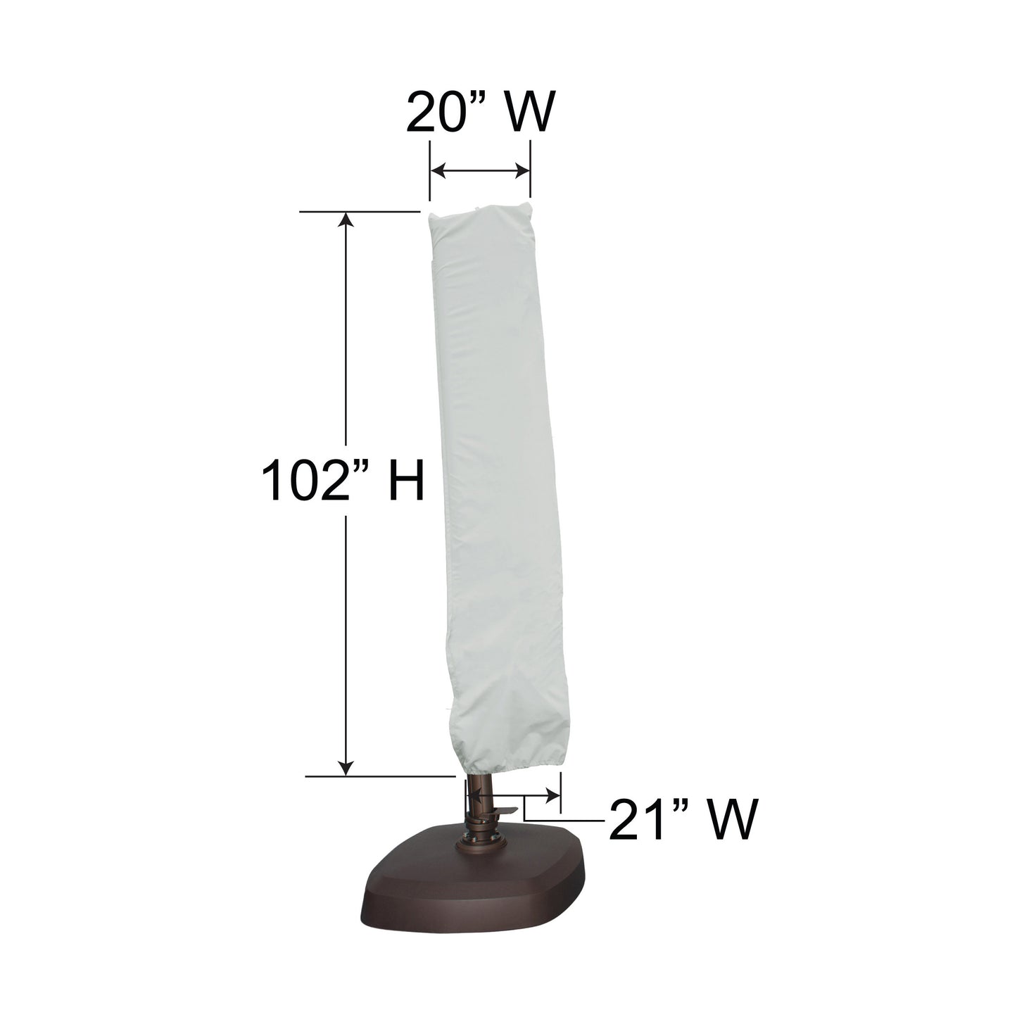 PFC955 AG25T Cantilever Cover Dimensions, image 2