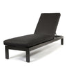 Palermo Chaise Lounge Nurture Charcoal Cushion Graphite Finish