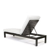Palermo Chaise Lounge Nurture Pebble Cushion Graphite Finish Back