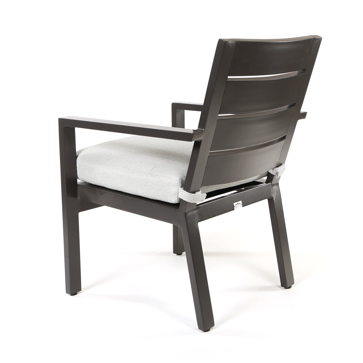 Palermo Dining Arm Chair Nurture Pebble Cushion Graphite Finish Back, image 4