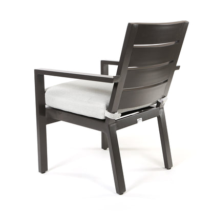 
                  Palermo Dining Arm Chair Nurture Pebble Cushion Graphite Finish Back - Image 5
                