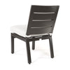 Palermo Dining Side Chair Crosshatch Vapor Cushion Graphite Finish Back