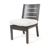 Palermo Dining Side Chair Crosshatch Vapor Cushion Graphite Finish