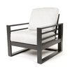 Palermo High Back Club Chair Crosshatch Vapor Cushions Graphite Finish