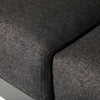 Palermo High Back Loveseat Nurture Charcoal Cushions Detail Graphite Finish