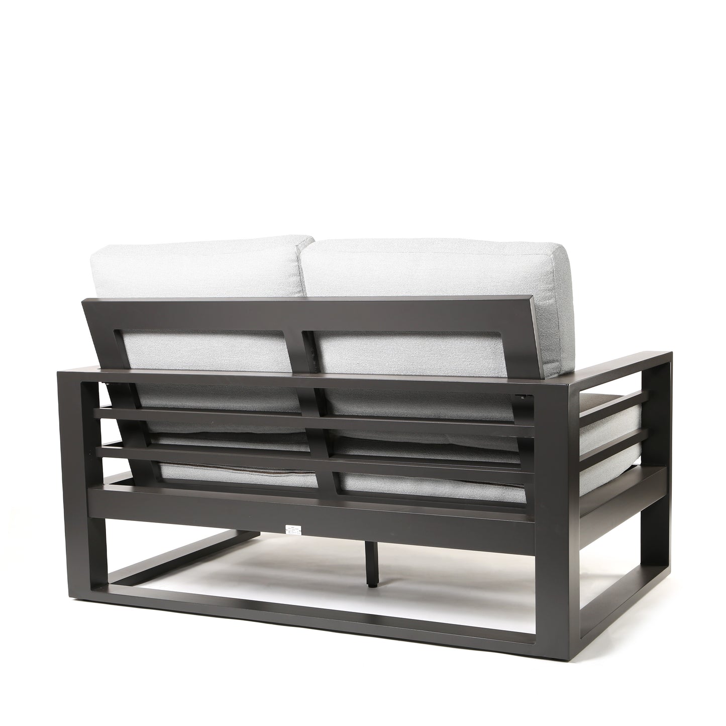 Palermo High Back Loveseat Nurture Pebble Cushions Graphite Finish Back, image 4