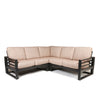 Palermo High Back Sectional Set Brushed Clay Cushions Graphite Finish