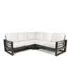 Palermo High Back Sectional Set Nurture Pebble Cushions Graphite Finish