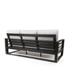Palermo High Back Sofa Nurture Pebble Cushions Graphite Finish Back