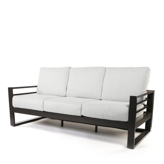 Palermo High Back Sofa Nurture Pebble Cushions Graphite Finish
