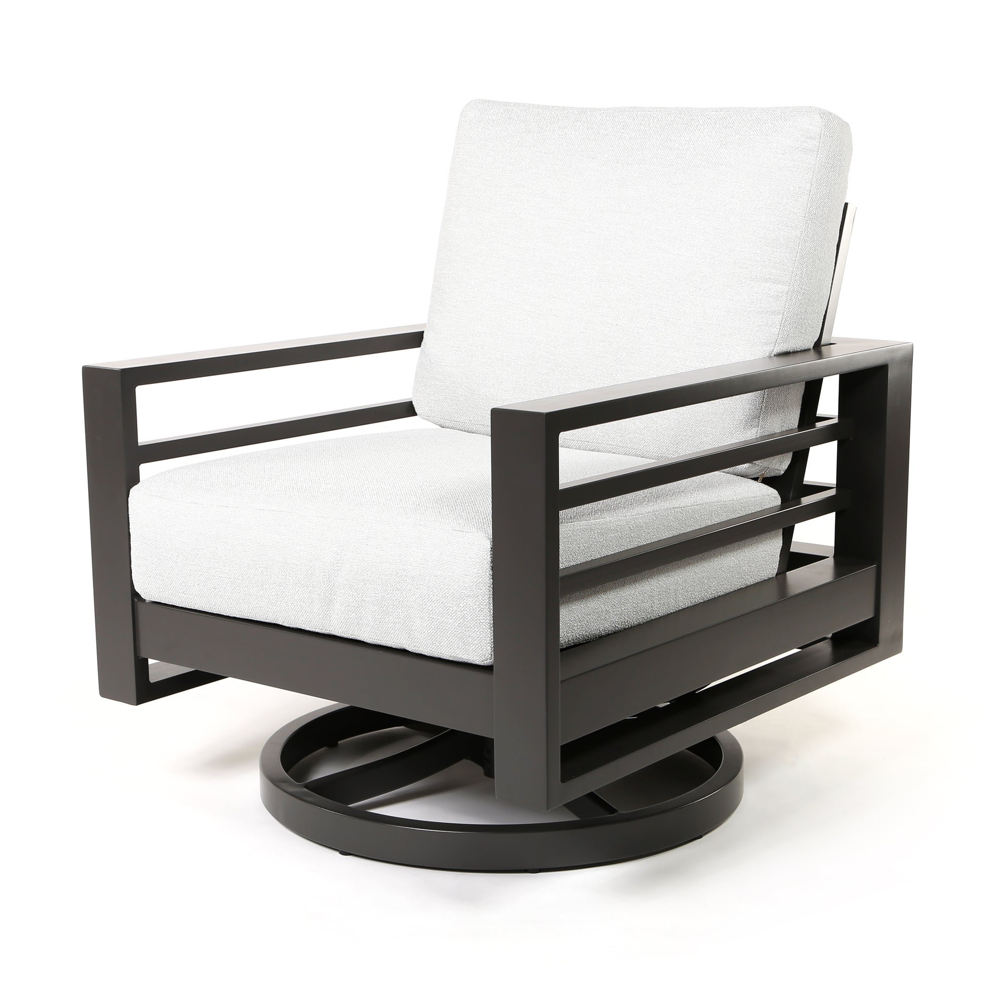 Palermo High Back Swivel Rocker Club Chair by Ebel Aluminum