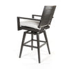 Palermo Swivel Barstool Crosshatch Vapor Cushion Graphite Finish Back