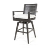 Palermo Swivel Barstool Nurture Pebble Cushion Graphite Finish