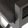 Palermo Swivel Dining Chair Nurture Charcoal Cushion Detail Graphite Finish