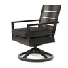 Palermo Swivel Dining Chair Nurture Charcoal Cushion Graphite Finish