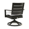 Palermo Swivel Dining Chair Nurture Pebble Cushion Graphite Finish Back