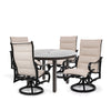 Passage Padded Sling 5 Piece Dining Set All Swivel Rockers
