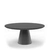 Pedestal 63 Round Dining Table Dark Grey