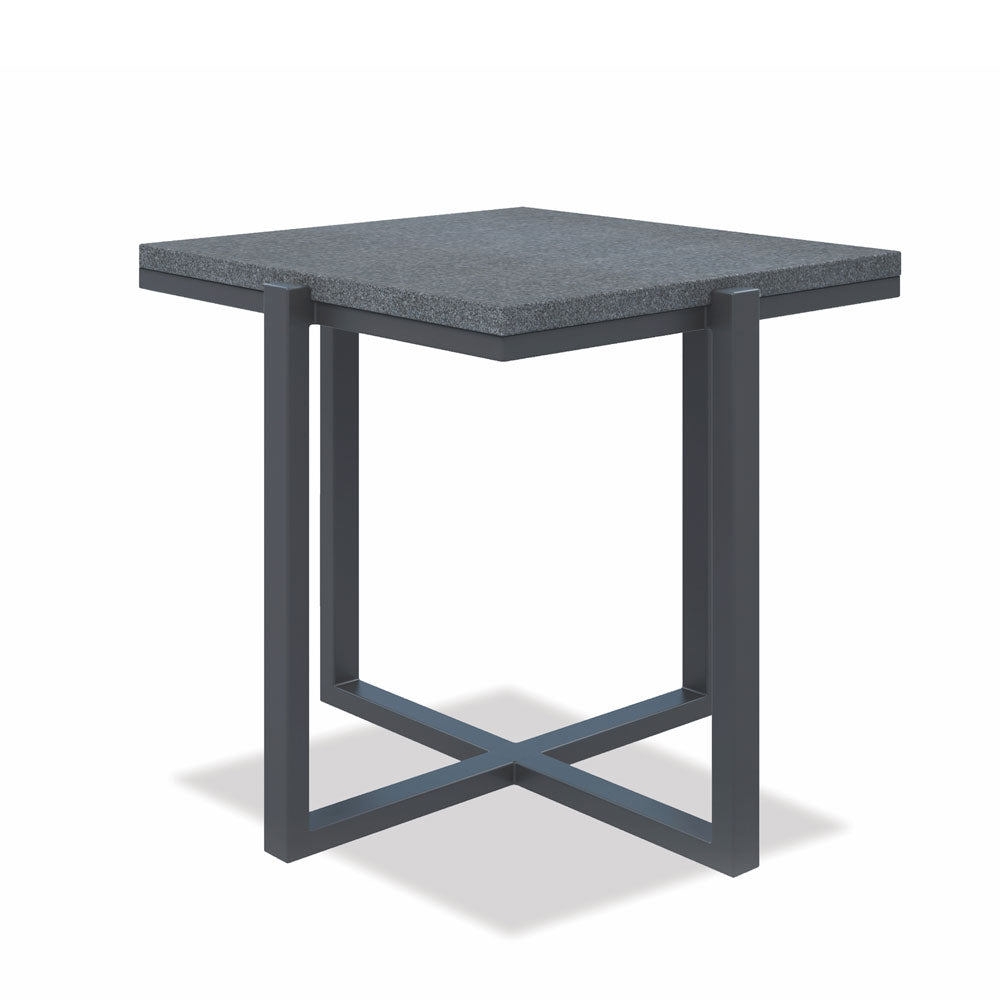 Polished Granite 22" Square End Table, image 1